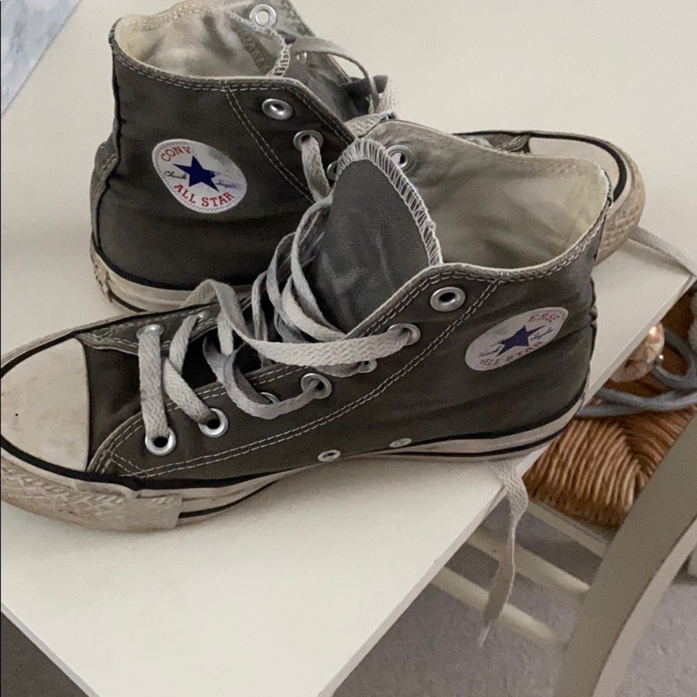 High top grey converse